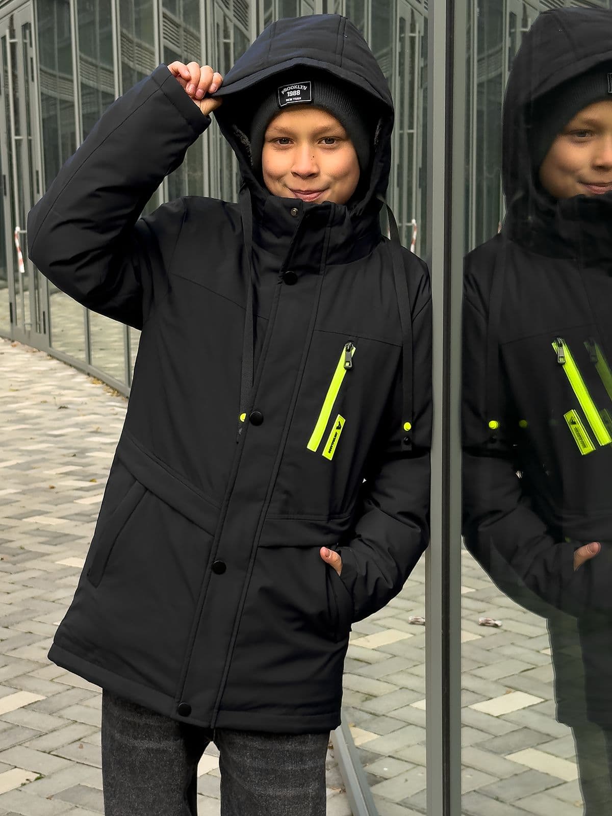 Пуховик зимний мальчик BALABON Kids мембранный холлофайбер